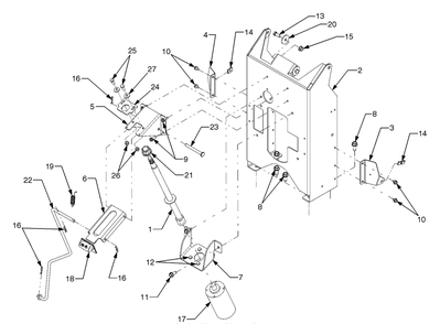 Pedestal I135 And Before Diagram and Parts List for 6284 54AD64H710-54AT64H710-54BD64H710-54BT64H710 Cub Cadet Lawn Tractor